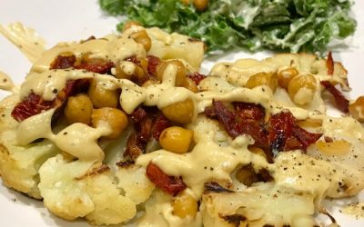 Dressed Up Cauliflower “Steaks”