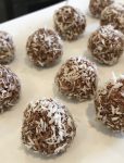 Paleo-friendly, organic, Dark Chocolate Coconut Bites, Karen Porter