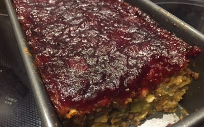 Cranberry Glazed Lentil Loaf